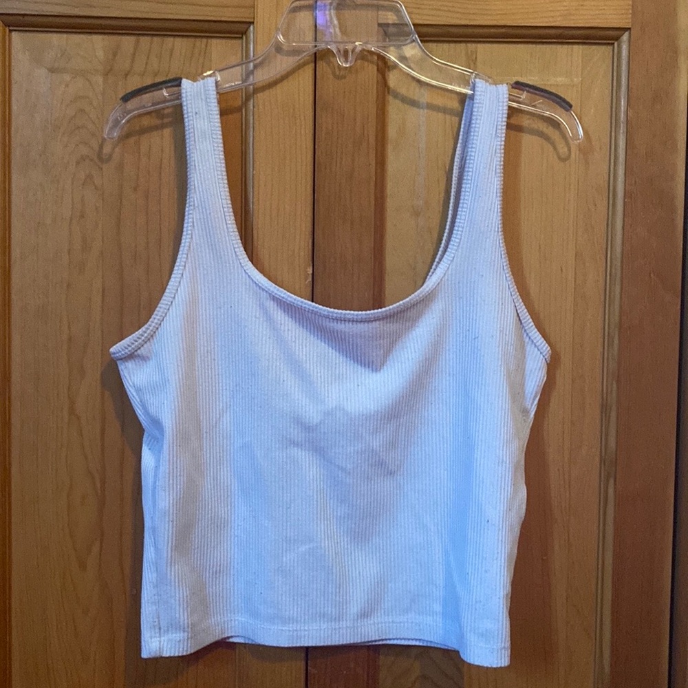 white tank top